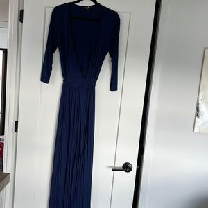 Navy Maxi Wrap Dress - L